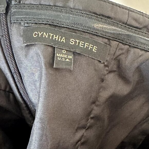 Cynthia Steffe Strapless Black Ruffle Mini Dress - Size 0 - Picture 2 of 5